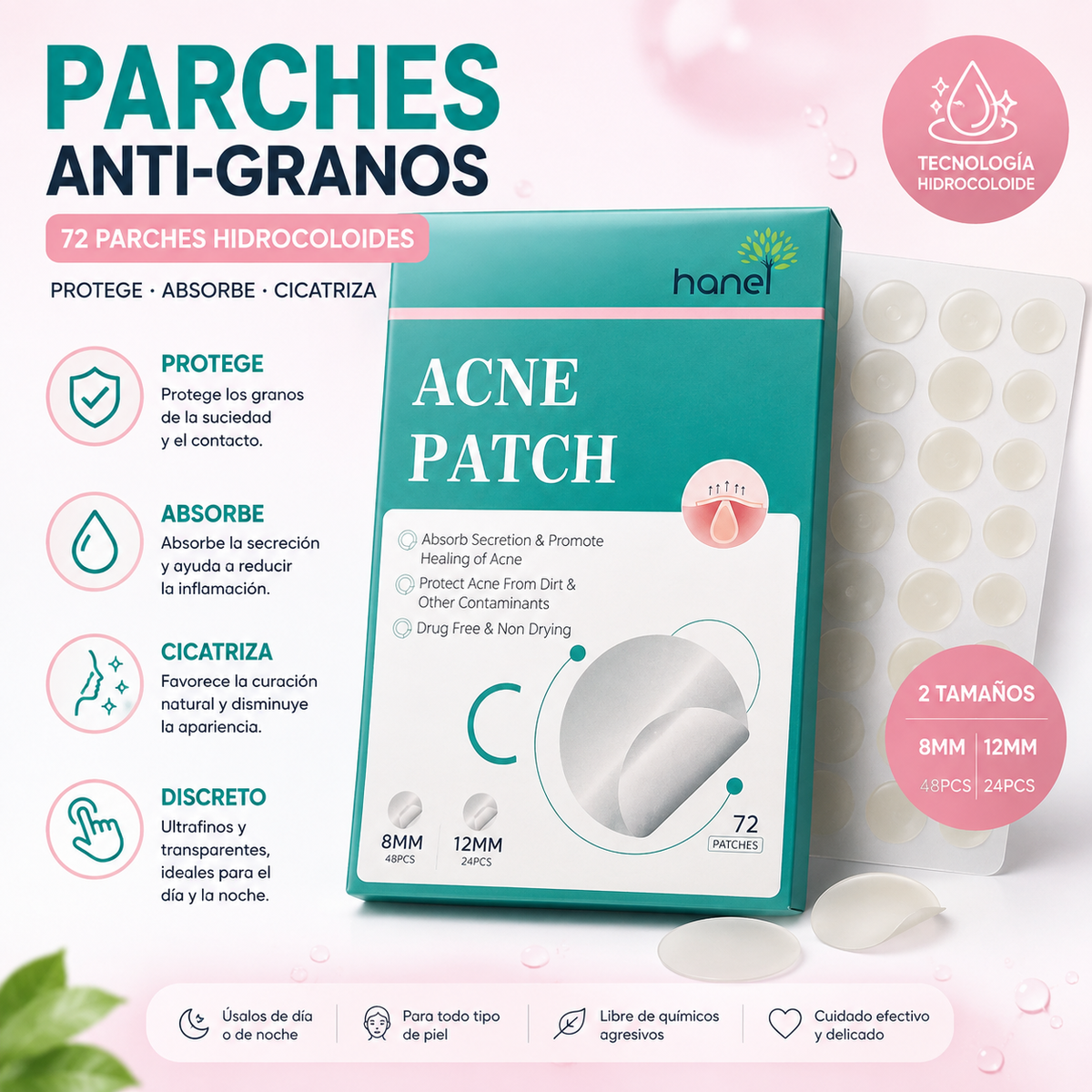 ✨ Parches Anti-Granos Hanel Acne Patch